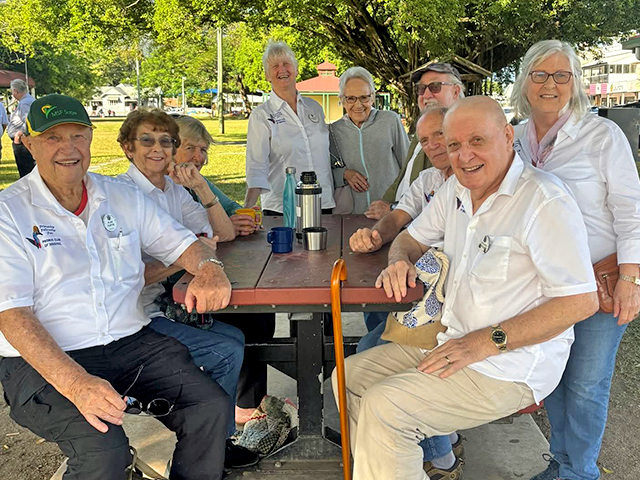 Innisfail members enjoying morning tea