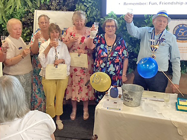 A toast to Hunters Hill Club and Probus South Pacific for a marvellous 50 years.