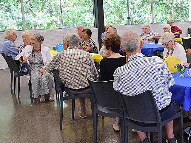 Mt Ommaney Probus Club, Sherwood Probus Club and Centenary Suburbs Probus Club members enjoying the morning tea and presentations.