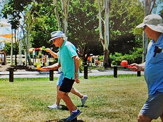 The games began with Egg and Spoon races followed by Thong Throwing.