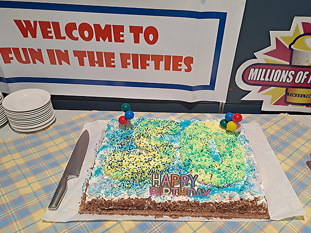 Special Birthday cake to celebrate Probus' 50th Anniversary in Australia