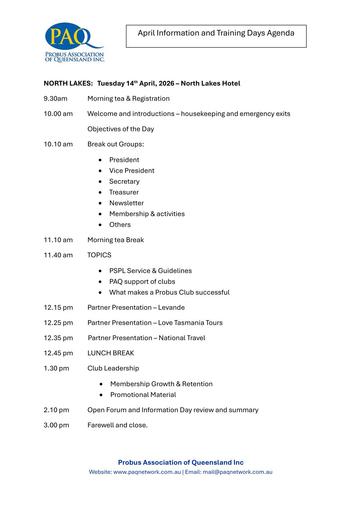 NORTH LAKES AMENDED AGENDA 0503